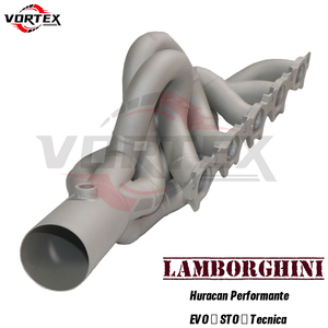 Système d'échappement en acier inoxydable Collecteurs de tuyaux d'échappement Bouclier thermique pour Lamborghini Huracan EVO STO Isolation en céramique de bambou - Product Image 4