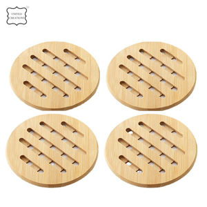 Posavasos para tazas de té con logotipo personalizado, posavasos de madera de haya natural redonda elegante de estilo clásico para bebidas - Product Image 3