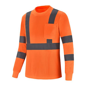 Venta al por mayor de ropa reflectante de seguridad de alta visibilidad para la seguridad en el trabajo HI vis Camiseta de manga larga cinta reflectante camisa de seguridad - Product Image 4