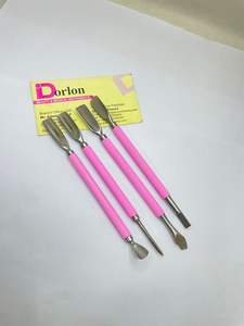 High Quality Double-Ended <b>Nail</b> <b>Cuticle</b> <b>Pusher</b> Stainless Steel Spoon Shape with Pink Coating Premium <b>Cuticle</b> Tool - Product Image 3