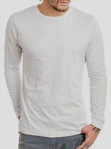 T-shirt à manches longues pour hommes, décontracté, col rond, Fitness, été, vente en gros, Offre Spéciale - Product Image 3