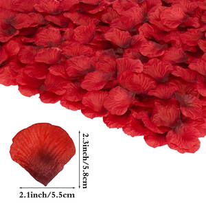 ดอกไม้ประดิษฐ์แบบผ้าไหมเหมือนจริง 100-5000 ชิ้น กลีบกุหลาบผ้าสำหรับตกแต่งงานแต่งงาน วันวาเลนไทน์ และงานรับปริญญา - Product Image 2