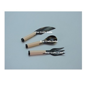 ราคาขายส่งจากโรงงาน ชุดช้อนส้อมทำจากเขาสัตว์ ช้อนสลัด มีดและส้อม อุปกรณ์ทำครัว สำหรับเครื่องครัวและชุดช้อนส้อม - Product Image 1