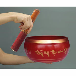 Bol chantant tibétain en aluminium massif de conception classique bol de méditation de guérison sonore de forme ronde de qualité supérieure en vrac - Product Image 4
