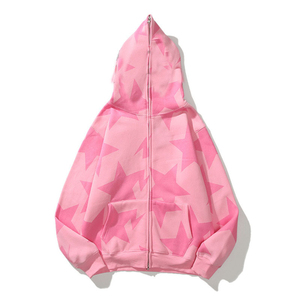 Hoodie bertudung kasual pria, Hoodie longgar logo huruf esensial garis ganda gaya dada - Product Image 1