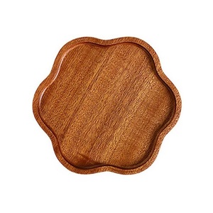 Assiette de table en bois de belle qualité faite à la main assiette de service mariage vaisselle décorative fantaisie en bois sous l'assiette - Product Image 6