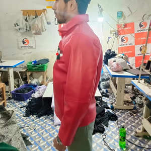 Veste en polaire matelassée personnalisable pour homme, fermeture éclair intégrale, imperméable, coupe-vent, respirante, cuir véritable tissé, logo personnalisé, pour femme - Product Image 1