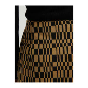 Jupe en mélange de viscose à motifs pour femmes avec fentes - Product Image 2