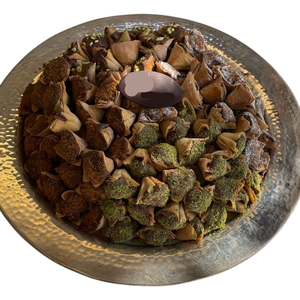 Bandeja de chocolate de metal plateado hecha a mano, mesa de diseño fantástico, bandeja de chocolate decorativa para bodas y ocasiones especiales - Product Image 5