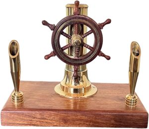 Porte-stylo suspendu Art déco en laiton fabriqué à la main organisateur de bureau Vintage support de papeterie classique pour la maison et le bureau - Product Image 5