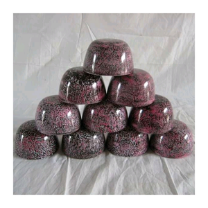 Bol à salade en bambou fait main grande finition en bois poli durable idéal pour manger des collations fruits ou cadeau vaisselle - Product Image 1