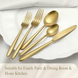 Juego de Cubiertos de Acero Inoxidable de Primera Calidad para Uso Diario |   Cubiertos Elegantes para el Hogar y la Cocina - Product Image 4