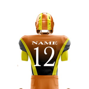 เครื่องแบบอเมริกันฟุตบอลแขนสั้นระบายอากาศได้เครื่องแบบอเมริกันฟุตบอลทำจากโรงงานที่มีน้ำหนักเบาปรับสีและขนาดได้ตามต้องการ - Product Image 6