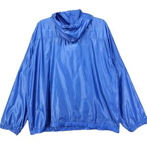 Chaqueta Cortavientos Impermeable con Capucha, Media Cremallera, de Nailon Azul, Venta Directa de Fábrica, Ligera, con Logotipo, Fácil de Transportar - Product Image 2