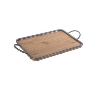 Decoración de mesa para servir, bandeja de madera para servir, plato para servir, acabado natural, forma redondeada, uso del servidor de cocina para el hogar del Hotel - Product Image 1
