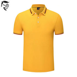 Camisetas de polo de poliéster 100% algodón para hombre, camisetas de manga corta antiarrugas de alta calidad con patrón sólido, Etiqueta Privada - Product Image 5