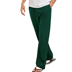 Men's Pants Casual Sports Fleece <b>Slim</b> <b>Joggers</b> Factory Wholesale Plus Blue Straight Pattern Men's Trousers Embroidered Mid Zipper - Product Image 2