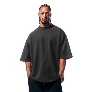 Camiseta Casual de Manga Corta para Hombre SE455R2, Talla Grande, Color Sólido, Alta Calidad - Product Image 1