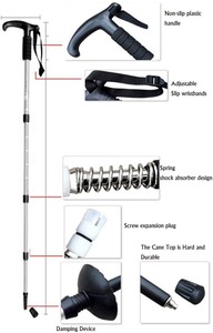 Bastones de Senderismo Ajustables y Retráctiles, Antichoque, Duraderos, de Aluminio, para Caminatas, Trekking y Escalada al Aire Libre - Product Image 2