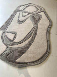 Handmade 100% Fine Wool Tufted Brown Carpet <b>Rugs</b> Loop Cut Carpets for Living/Kids Room Modern Style Machine Made-for Hall <b>Rugs</b> - Product Image 3