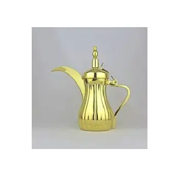 Diskon besar gaya Maroko Set kopi emas perak mewah Pot teh logam baja tahan karat peralatan minum ramah lingkungan desain Arab Turki