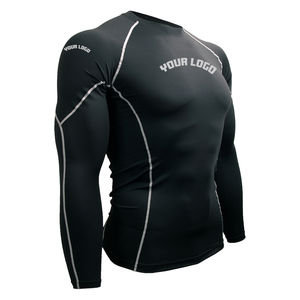 Ventes en gros de rashguards de Jiu-Jitsu brésilien personnalisés, mélange polyester/spandex, manches longues, unisexe, service OEM - Product Image 3