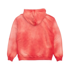 Sudadera con Capucha Roja Tie Dye, Estilo Vintage Lavado, con Bolsillo Canguro, Unisex, para Hombre, 500 g/m², 100% Algodón - Product Image 1