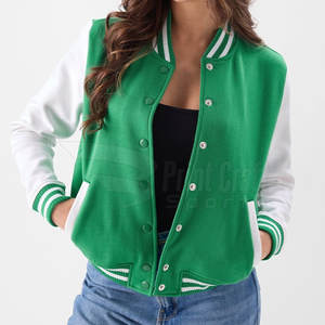 Personalice su propio diseño En stock Chaqueta de Letterman para mujer Chaqueta de Letterman a prueba de viento para mujer - Product Image 1