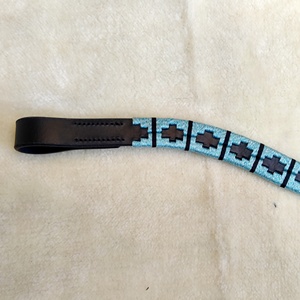 Novedad: Diadema para Caballo con Purpurina Turquesa, Estilo de Equitación Inglesa, Cuero, Logotipo Personalizado, Accesorios de Equitación Hechos a Mano - Product Image 2