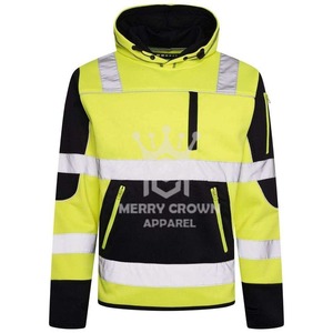 แจ็กเก็ตโพลีเอสเตอร์คุณภาพสูงชุดทำงานกันน้ำสะท้อนแสงพร้อมโลโก้ด้านหน้ามีฮู้ดสำหรับฤดูร้อนและฤดูหนาว - Product Image 4