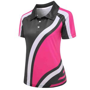 Directo de fábrica hecho a medida de las mujeres para los polos de algodón transpirable cuello de golf Top estilo casual de talla grande de alta venta al por mayor - Product Image 4