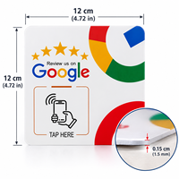 Support de carte personnalisé en acrylique pour avis Google avec affichage NFC pour les commentaires clients et le marketing sur les réseaux sociaux