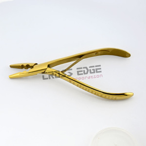 OEM Wholesale Hair Extension Tool Gold <b>Crimped</b> Hair 1980s Microbead Removal Pliers with Curved 2 Hole Isolated Spring for Hair - Product Image 2
