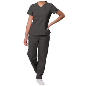 Nouveau design Ensemble de gommage médical à col en V pour femmes Uniforme d'allaitement professionnel avec pantalon - Product Image 4