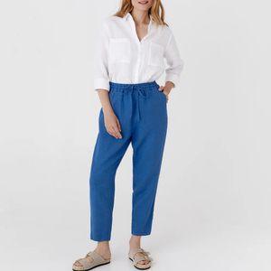 <span class=keywords><strong>Pantaloni</strong></span> da Lavoro <span class=keywords><strong>in</strong></span> <span class=keywords><strong>Lino</strong></span> per <span class=keywords><strong>Donna</strong></span>, Gamba Dritta, <span class=keywords><strong>Vita</strong></span> Elastica, Comodi per Ufficio, Viaggi, Casual, per Climi Caldi - Product Image 3