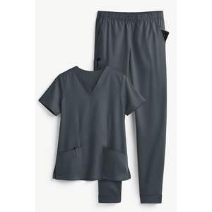 Conjunto de uniforme elegante para mujer, uniforme elástico de cuatro vías con cuello en V, pantalón para correr, uniforme de enfermería, conjuntos personalizables al por mayor - Product Image 1