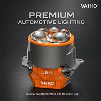 VAHID 180W/paire Lentille de projecteur Bi-LED pour mise à niveau des feux de voiture, phares Bi-LED à faisceau haut et bas, rétrofit 5 lasers 3 pouces 6000K 12V