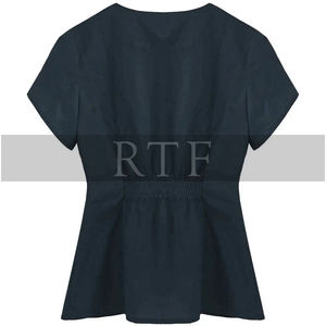 ชุดยูนิฟอร์มพยาบาลแขนสั้นมีซิปขัดตัวสำหรับโรงพยาบาล - Product Image 2