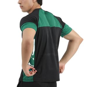 Camiseta Lisa Ecológica con Diseño de Paneles, Cuello Redondo, Corte Ajustado, para Fisicoculturismo, Deporte y Gimnasio, en Poliéster y Elastano - Product Image 2
