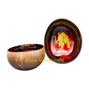 Cuencos de cáscara de coco ecológicos artesanales vietnamitas 100% con patrón único hecho en Vietnam - Product Image 6