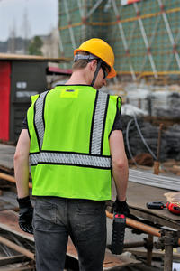 Polyester haute visibilité porter avant solide dos maille haute visibilité sécurité réfléchissant Construction gilet classe 2 sécurité vêtements de travail vêtements - Product Image 6