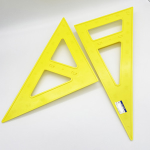 2PC nhựa lớn giáo viên tam giác Cai Trị thiết lập và ad28 34x34cm & 48.5x28cm màu vàng/Tùy chỉnh màu sắc - Product Image 6