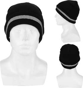 Gorro de invierno de lana suave Unisex, gorro de punto grueso acogedor, diseño ligero, ideal para viajes en frío y trajes de calle informales - Product Image 6