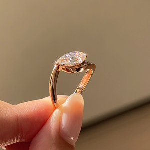 แหวนหมั้นเพชรโมอิสสำหรับสตรีทรงกลม1.65กะรัตสีขาว/เหลือง/โรสโกลด์14K - Product Image 4