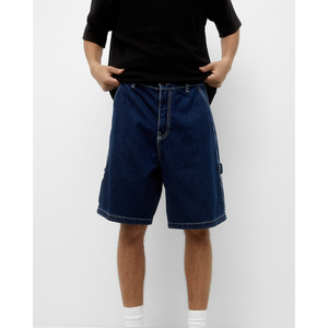 กางเกงยีนส์ขาสั้นมีซิปสำหรับผู้ชายเบอร์มิวดาผ้าเดนิมสีน้ำเงินทรงสลิมฟิต - Product Image 2