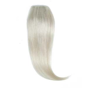 Frange à clipser en cheveux humains Remy, 12 couches # Volumisant blond platine froid 60A - Product Image 2