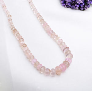 ลูกปัดมอร์แกไนต์เรียบ 5 มม. ถึง 12 มม. อัญมณีธรรมชาติสำหรับทำเครื่องประดับชั้นดี - Product Image 4