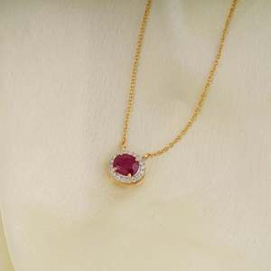 Collier pendentif fleur en platine et or 14 carats avec diamant taille princesse et perle - Product Image 4