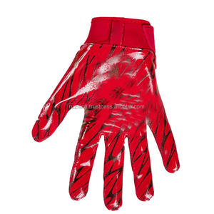 Custom Logo Super <b>Sticky</b> Non-Slip Silicone Palm Grip Professional Gloves American Football Gloves - Product Image 2