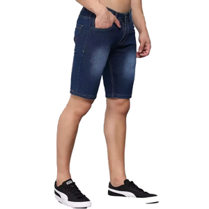 กางเกงขาสั้นผ้ายีนส์สำหรับผู้ชายกางเกงขาสั้นผ้าฝ้ายฟอกสีกรดสำหรับผู้ชายสำหรับฤดูร้อนงานตามสั่ง - Product Image 4